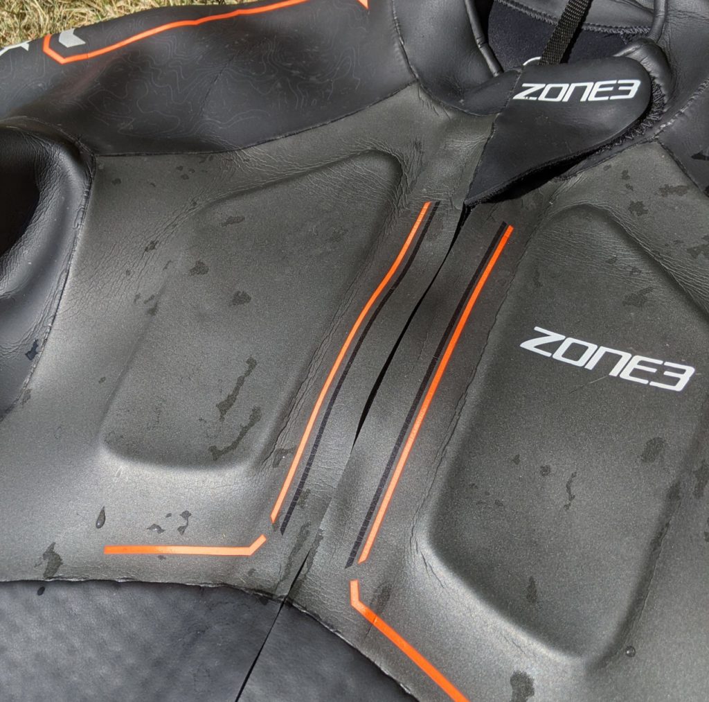 the zone3 evolution wetsuit close up view